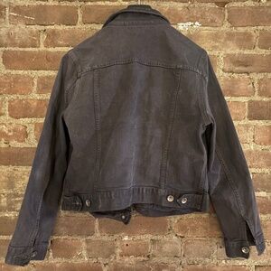 Faded Black Denim Jean Jacket Vintage LL Bean - Small